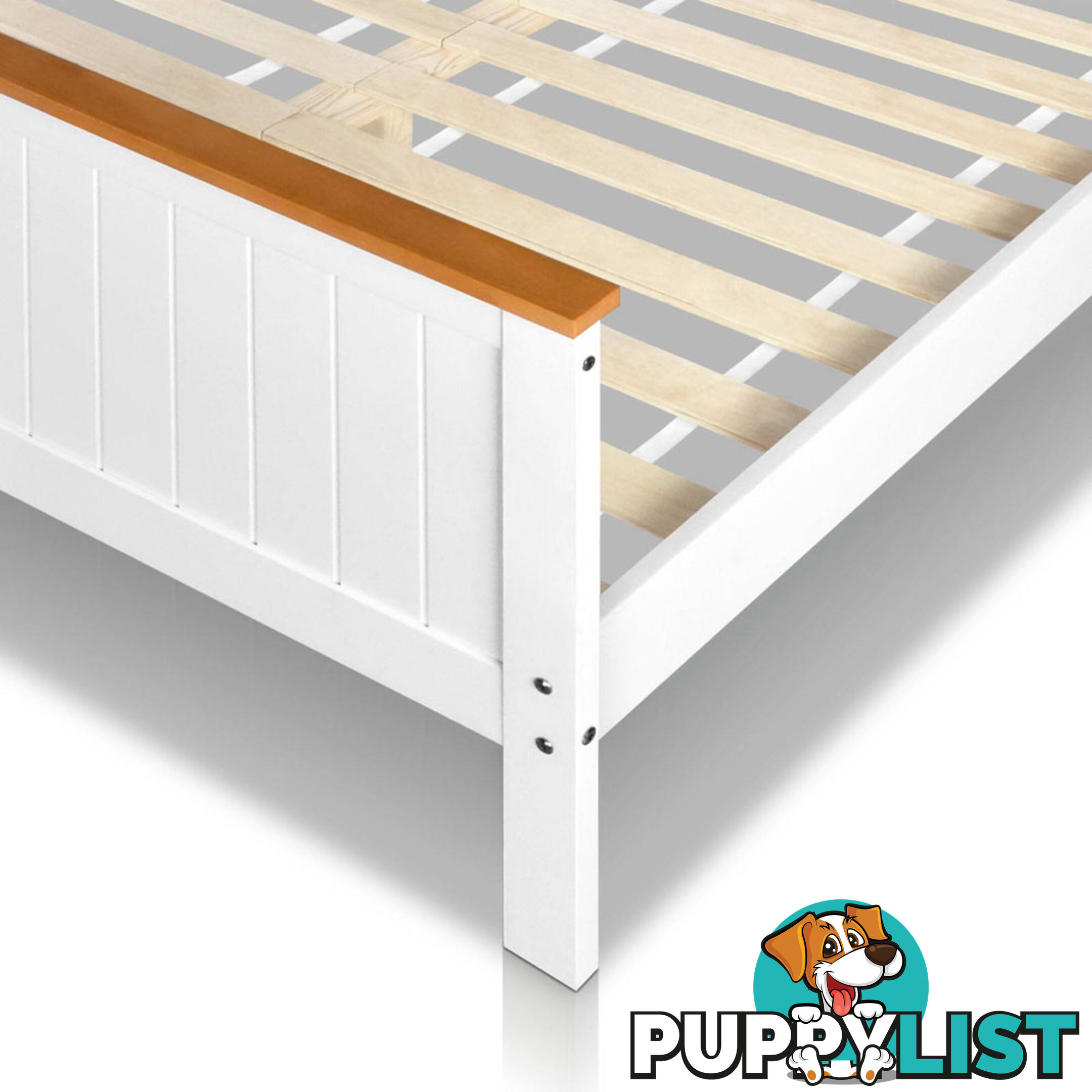 Pine Wood Double Bed Frame