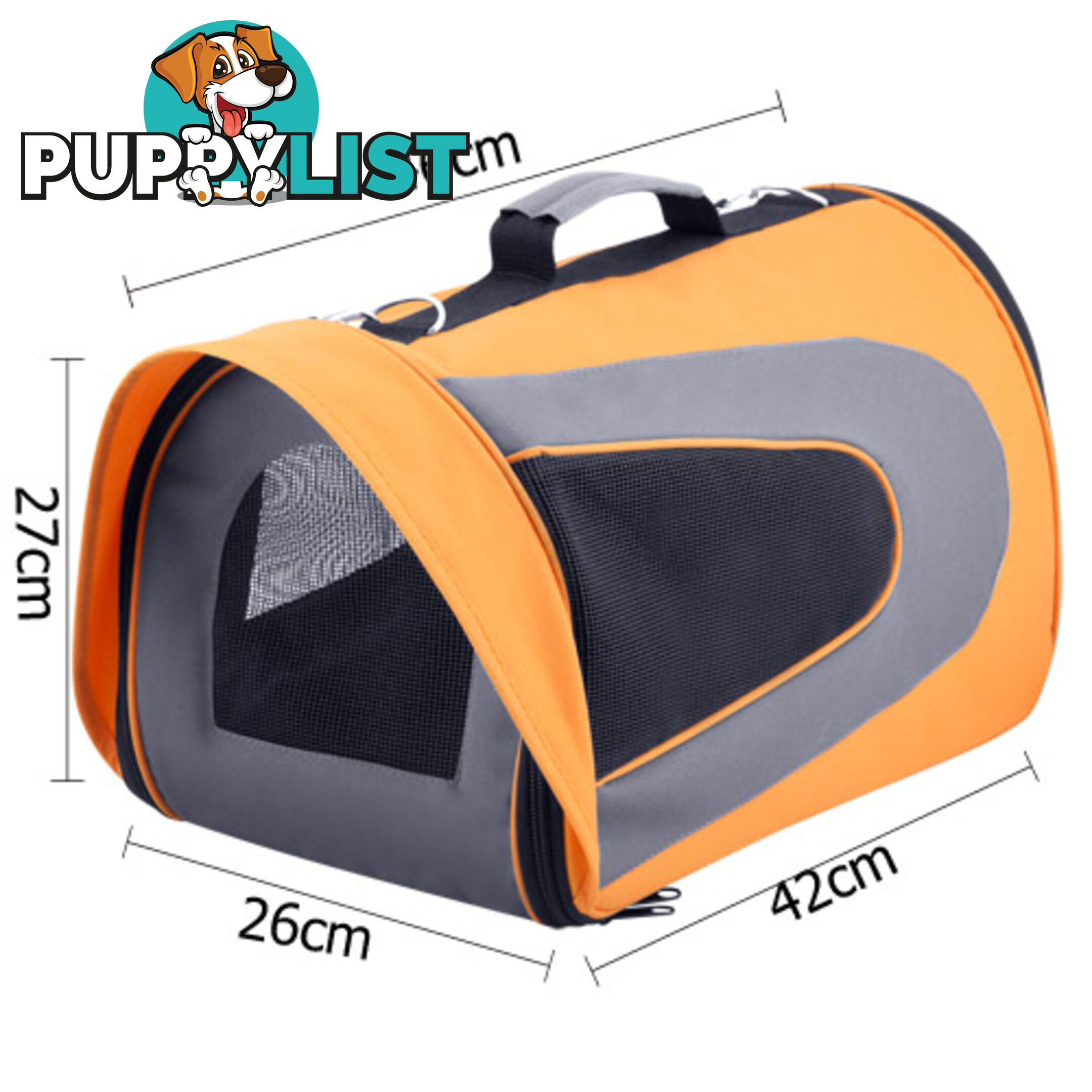 Pet Dog Cat Carrier Travel Bag Large Orange