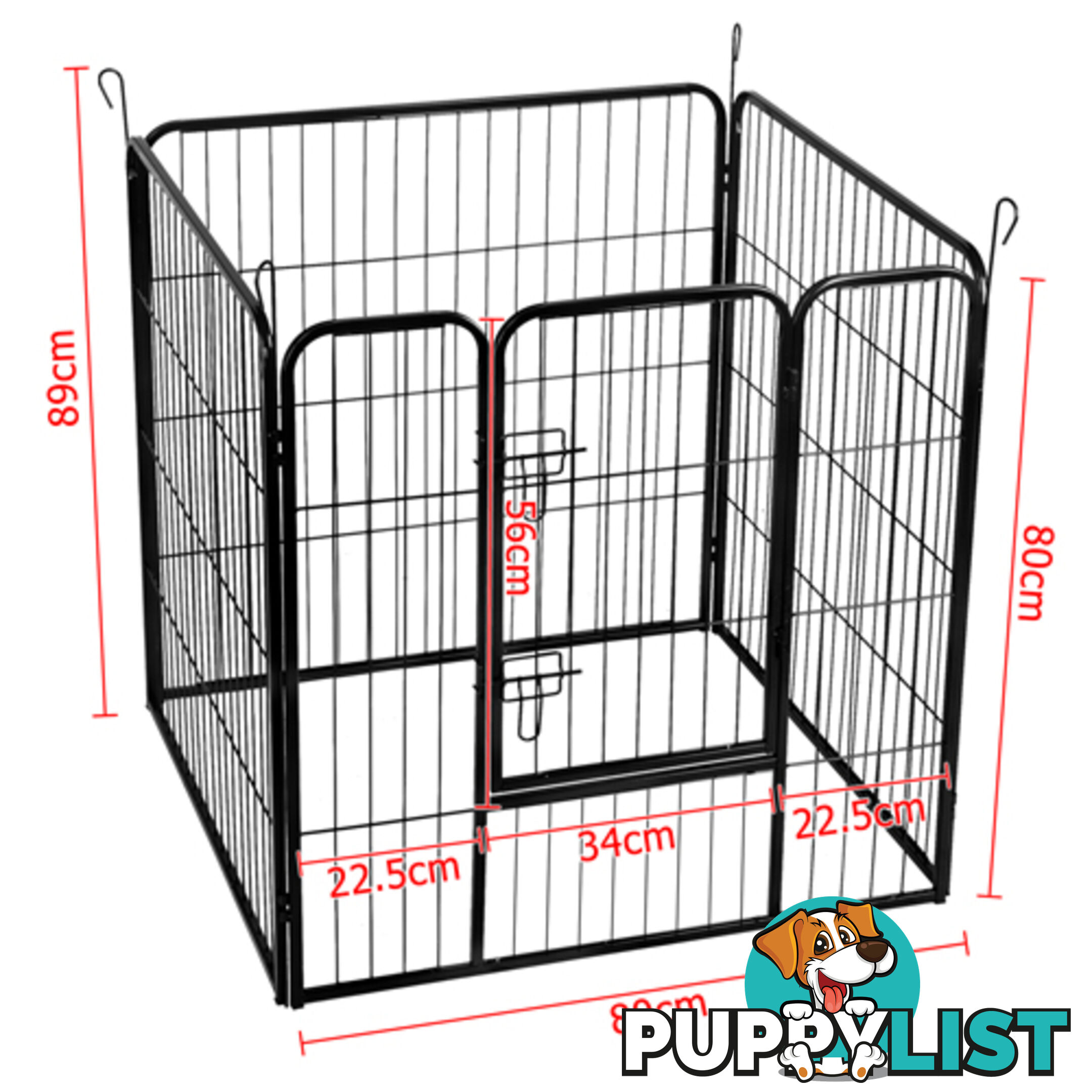 8 Panel Pet Playpen Dog Cage Puppy Exercise Crate Enclosure Rabbit Fence