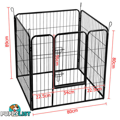 8 Panel Pet Playpen Dog Cage Puppy Exercise Crate Enclosure Rabbit Fence