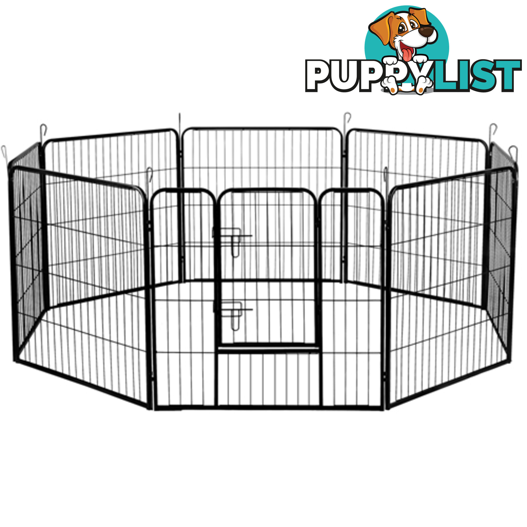 8 Panel Pet Playpen Dog Cage Puppy Exercise Crate Enclosure Rabbit Fence