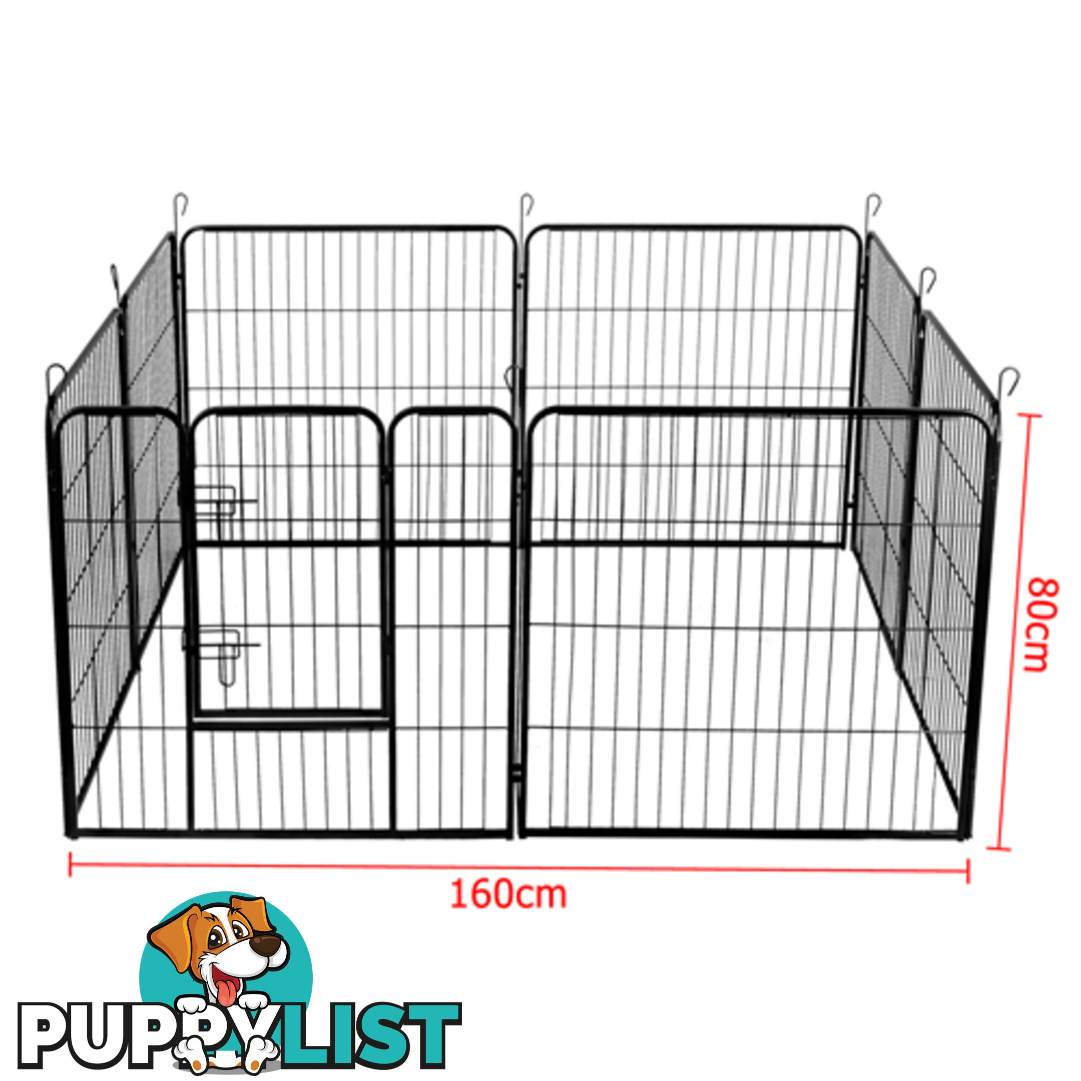 8 Panel Pet Playpen Dog Cage Puppy Exercise Crate Enclosure Rabbit Fence