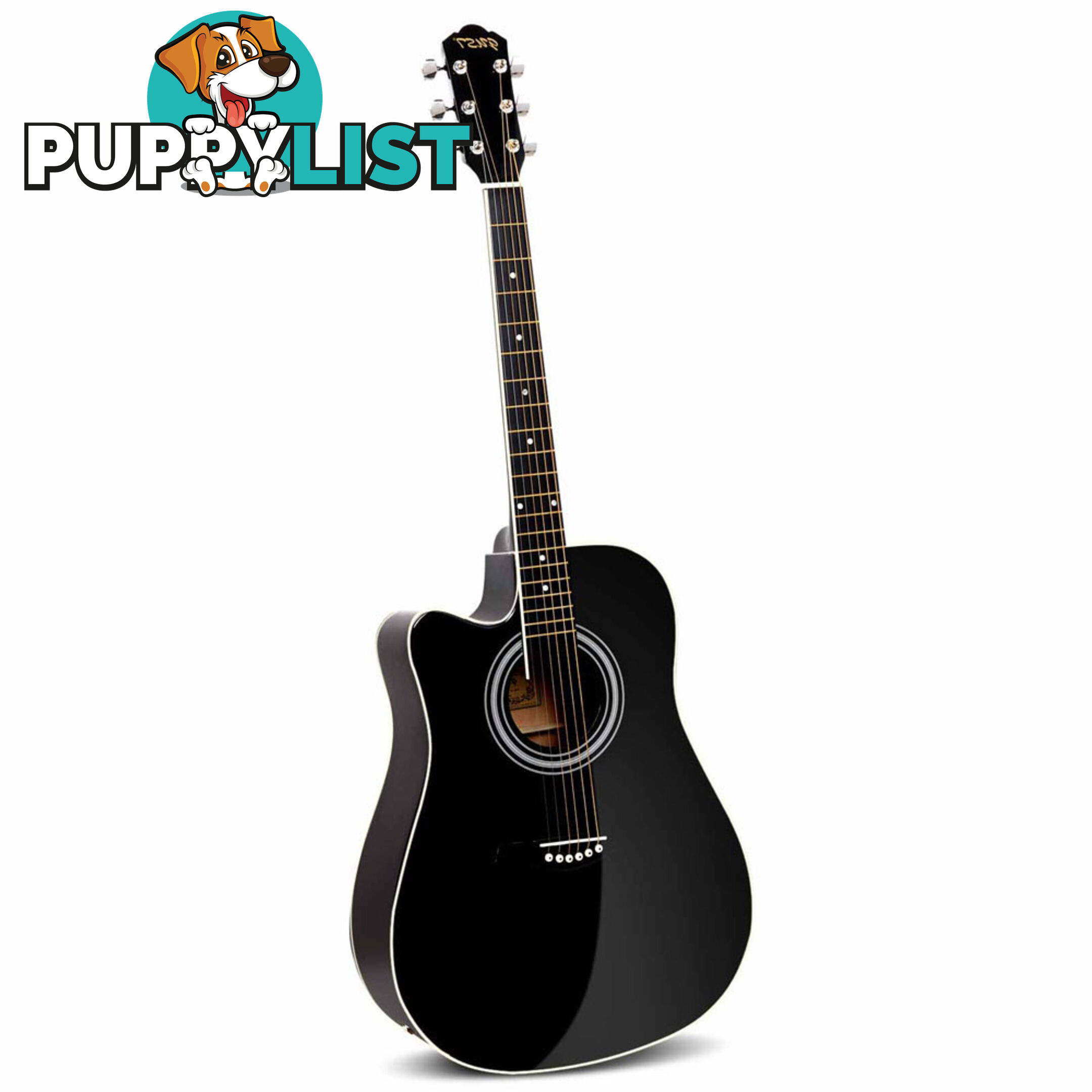 41in 5- Band EQ Electric Acoustic Guitar Full Size Black