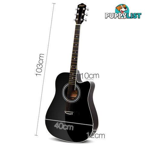 41in 5- Band EQ Electric Acoustic Guitar Full Size Black