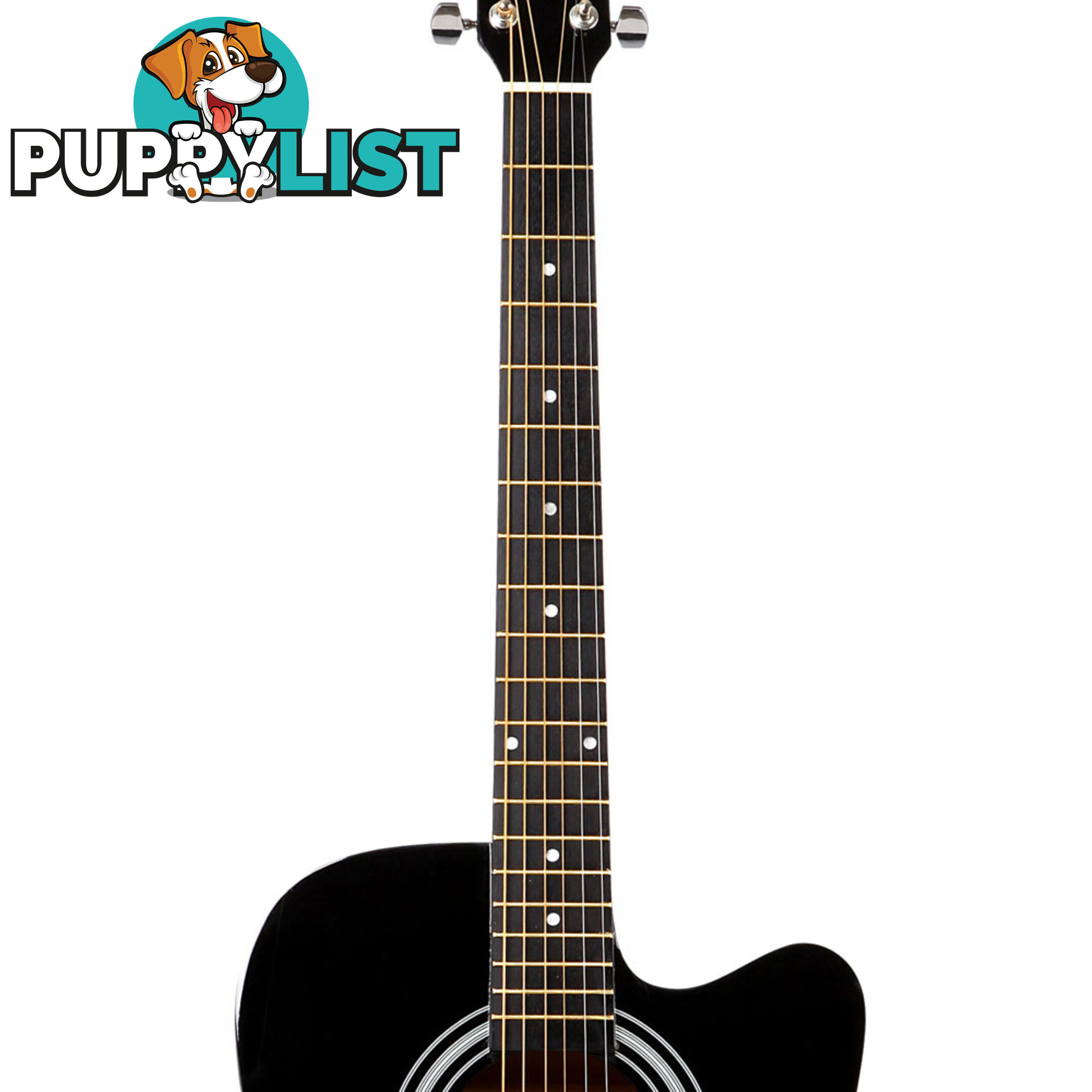 41in 5- Band EQ Electric Acoustic Guitar Full Size Black