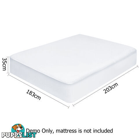 Fitted Non-Woven Waterproof Mattress Protector PU Coating Bed Cover King