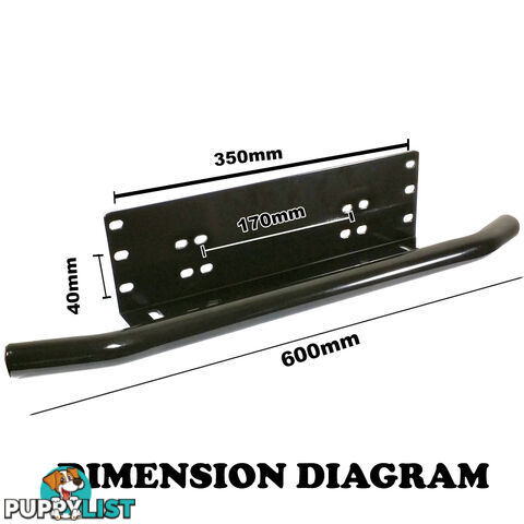 Number Plate Bullbar Frame Mounting Bracket Mount Light Bar Antenne UHF Holder