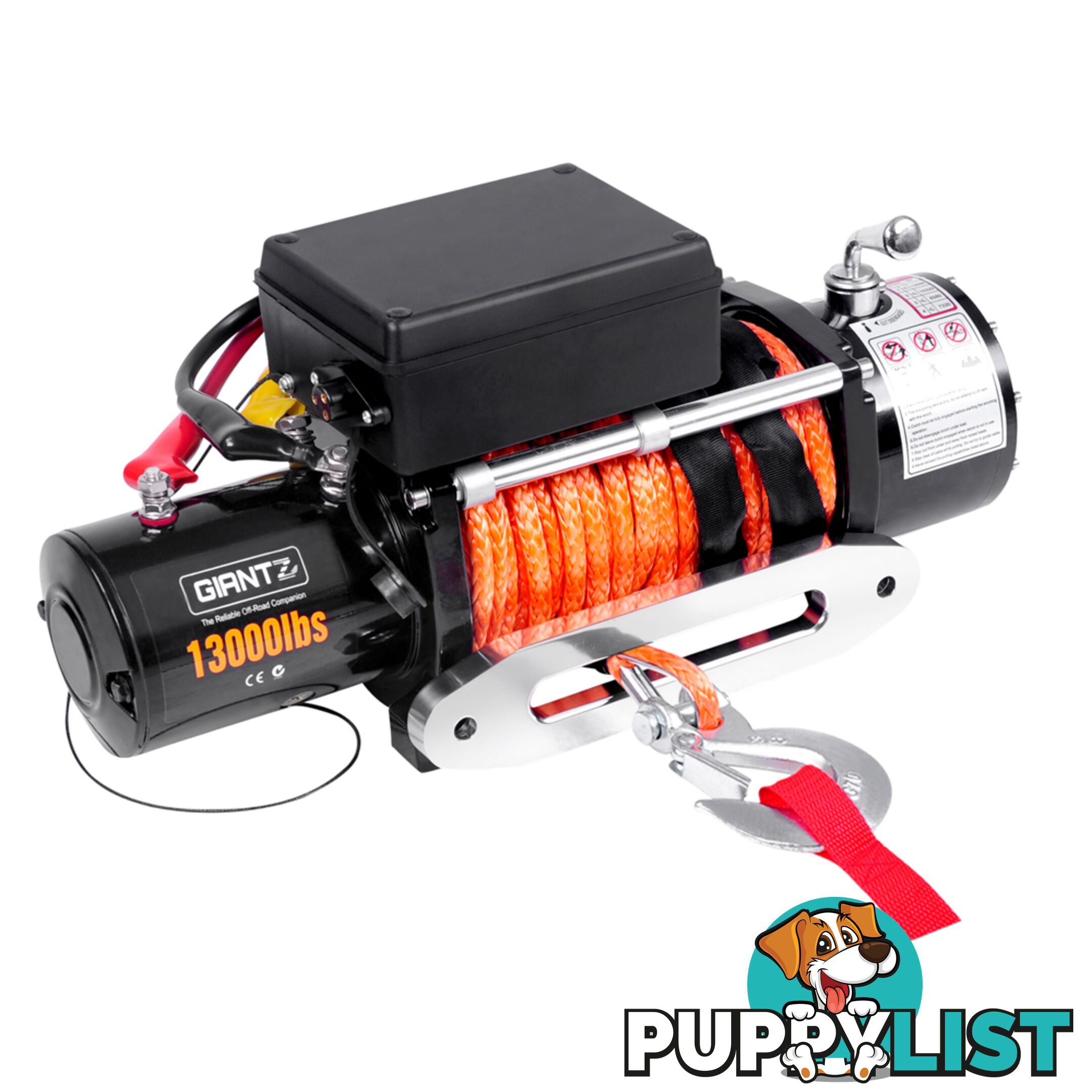 12V 13000 LBS Wireless Synthetic Rope Electric Winch