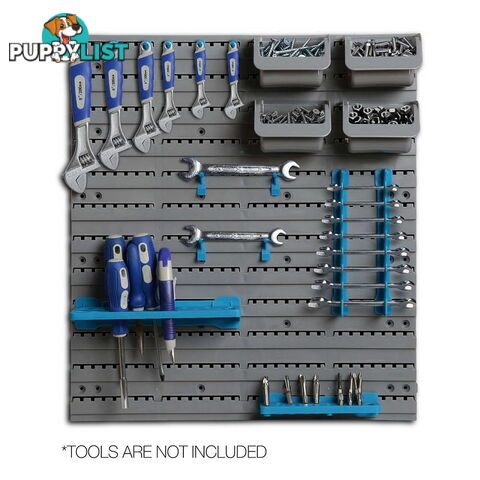 Wall Mounted 44Pcs Bins Storage Rack Workshop Garage Nail Screws Tool Organiser