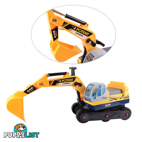 Kids Ride On Excavator Yellow