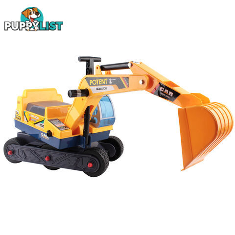 Kids Ride On Excavator Yellow