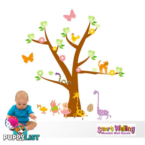 Tree with Cute Animals Wall Stickers - Totally Movable