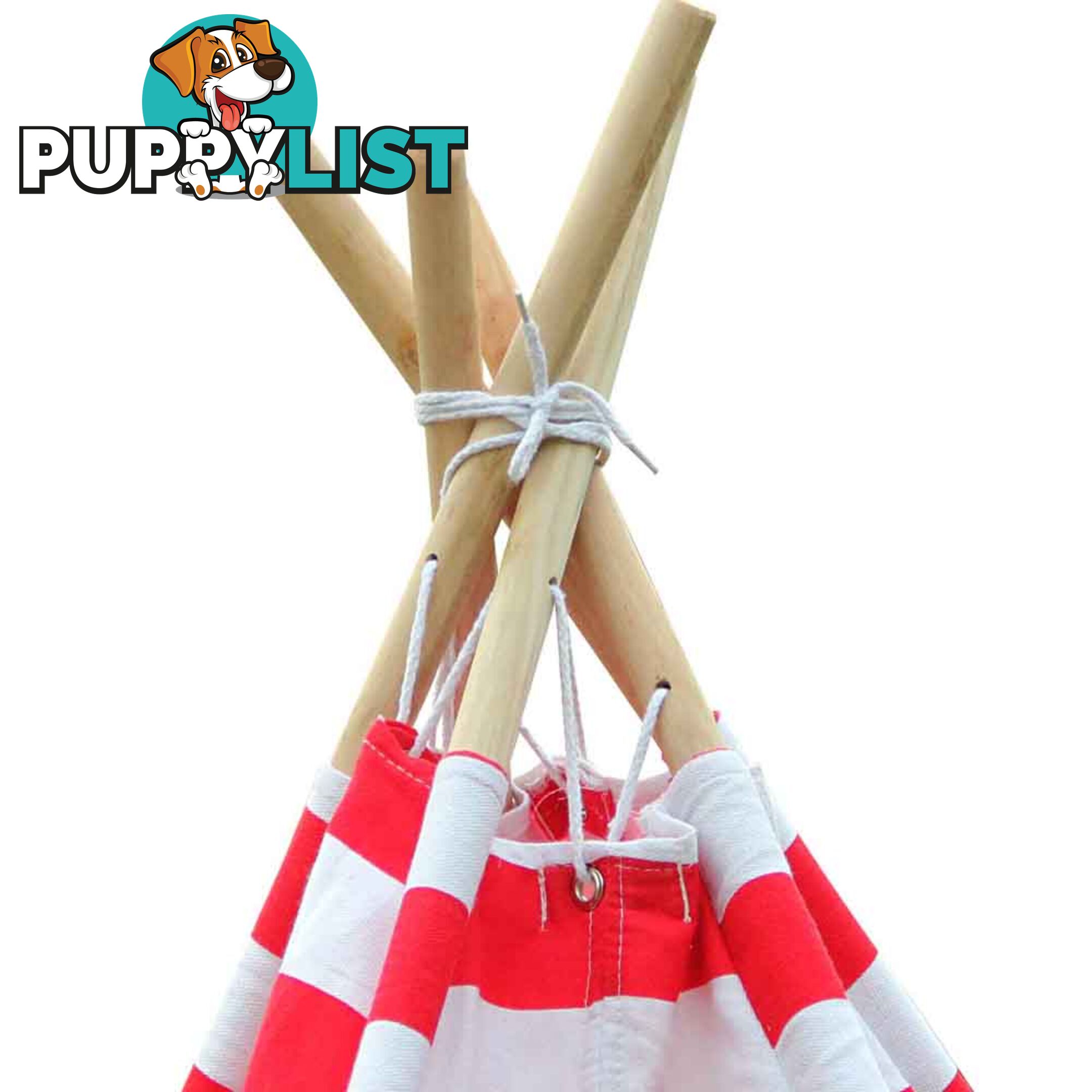 Kids Play Tent Canvas Teepee Pretend Playhouse Outdoor Indoor Tipi Red