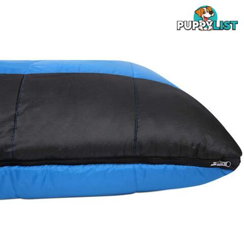 Single Camping Sleeping Bag Outdoor Thermal Tent Hiking Winter -10_ Blue Black