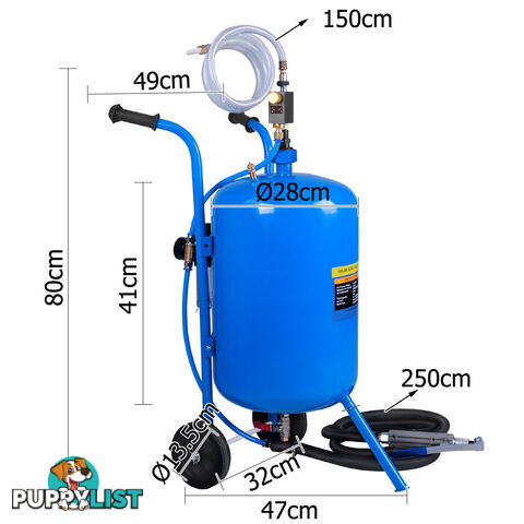 100lb Portable Soda Pressure Abrasive Upgrade Air Sandblaster