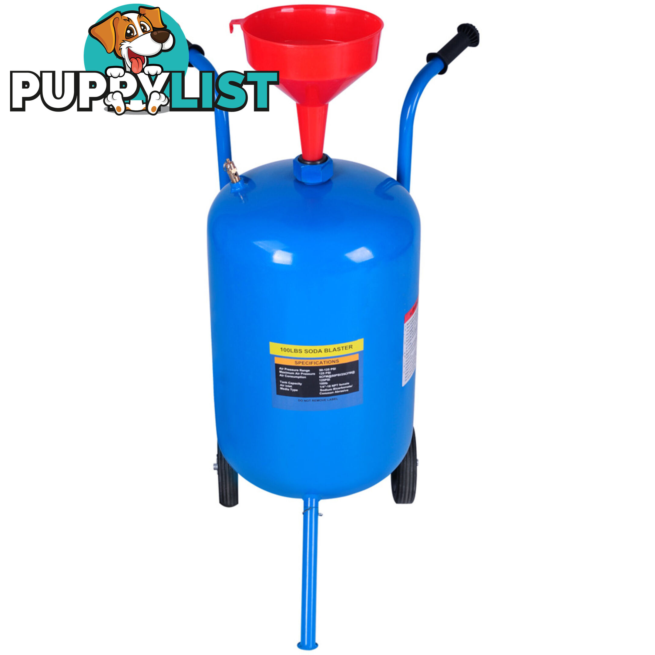 100lb Portable Soda Pressure Abrasive Upgrade Air Sandblaster