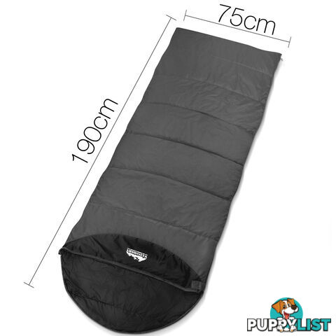 Outdoor Camping Micro Sleeping Bag Thermal Tent Hiking Summer Grey Black