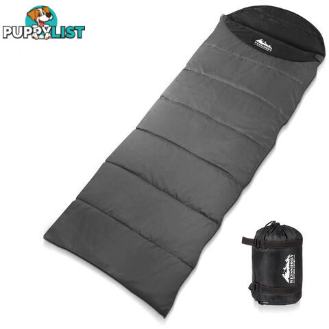 Outdoor Camping Micro Sleeping Bag Thermal Tent Hiking Summer Grey Black