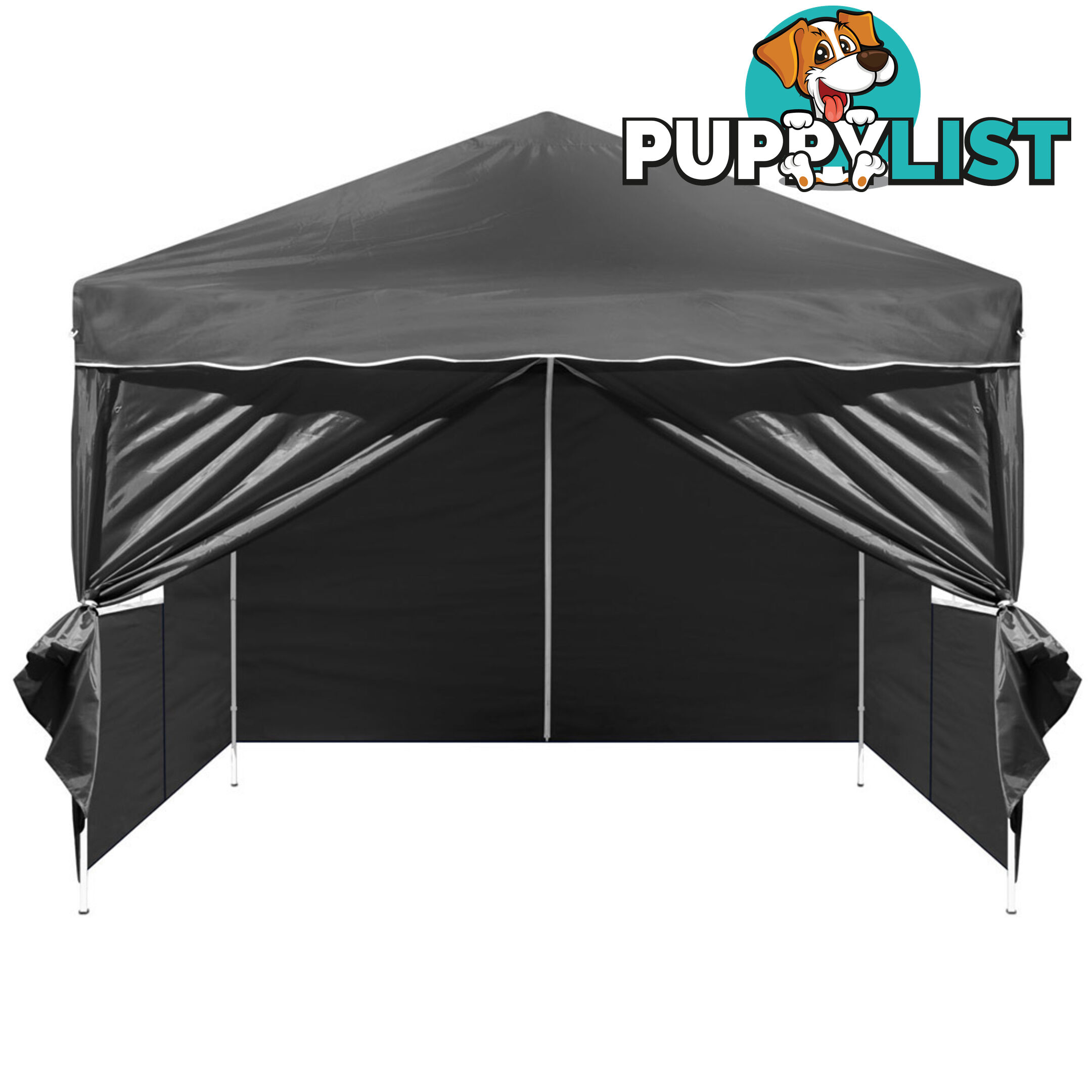 3m x 3m Folding Garden Outdoor Gazebo Marquee Black