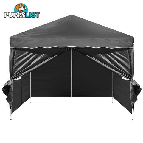 3m x 3m Folding Garden Outdoor Gazebo Marquee Black