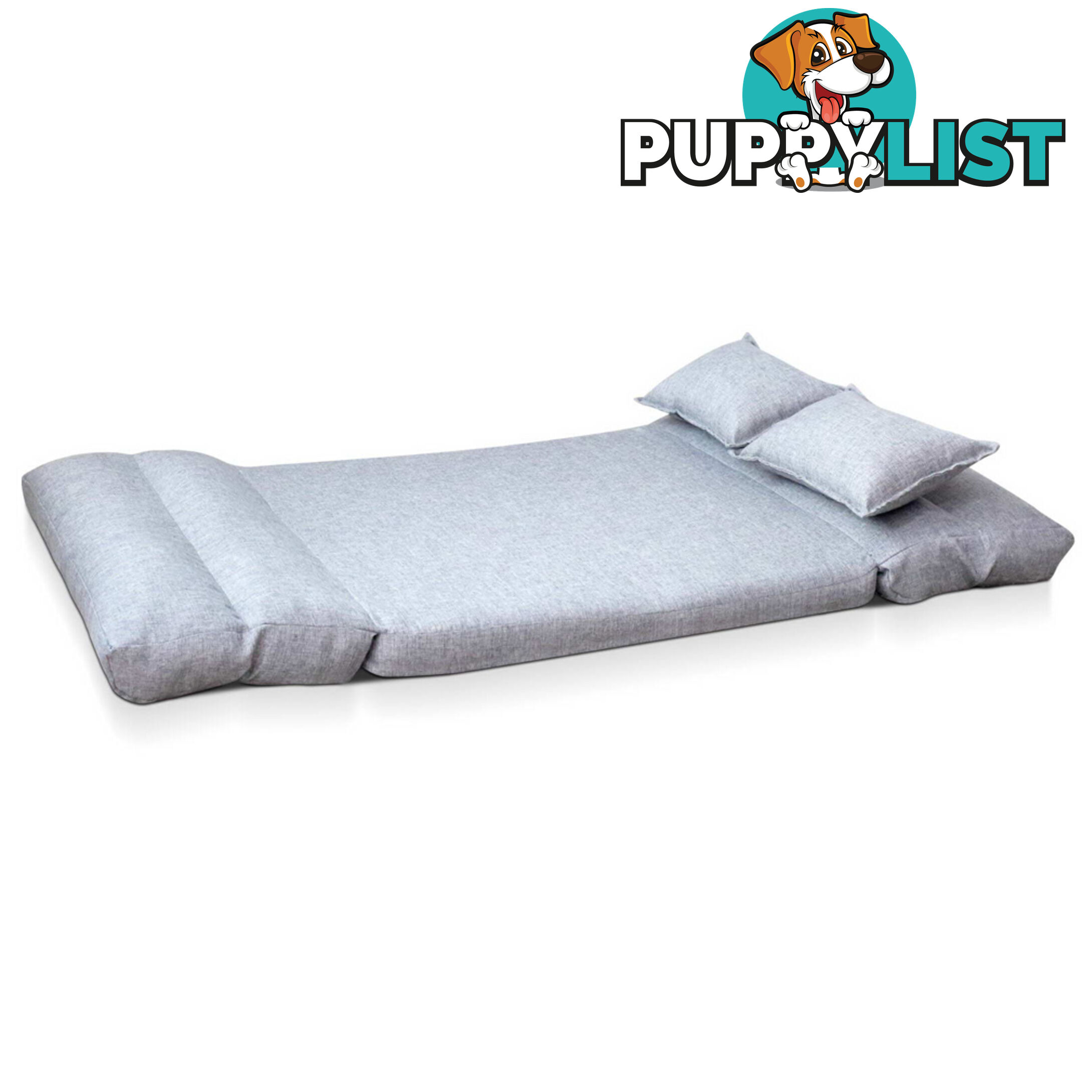 Double Size Adjustable Lounge Sofa - 5 positions Grey