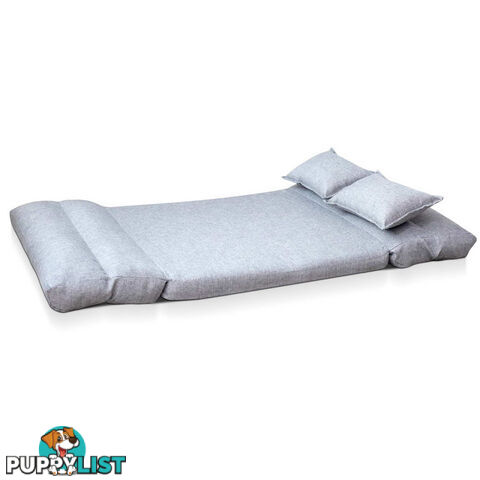 Double Size Adjustable Lounge Sofa - 5 positions Grey