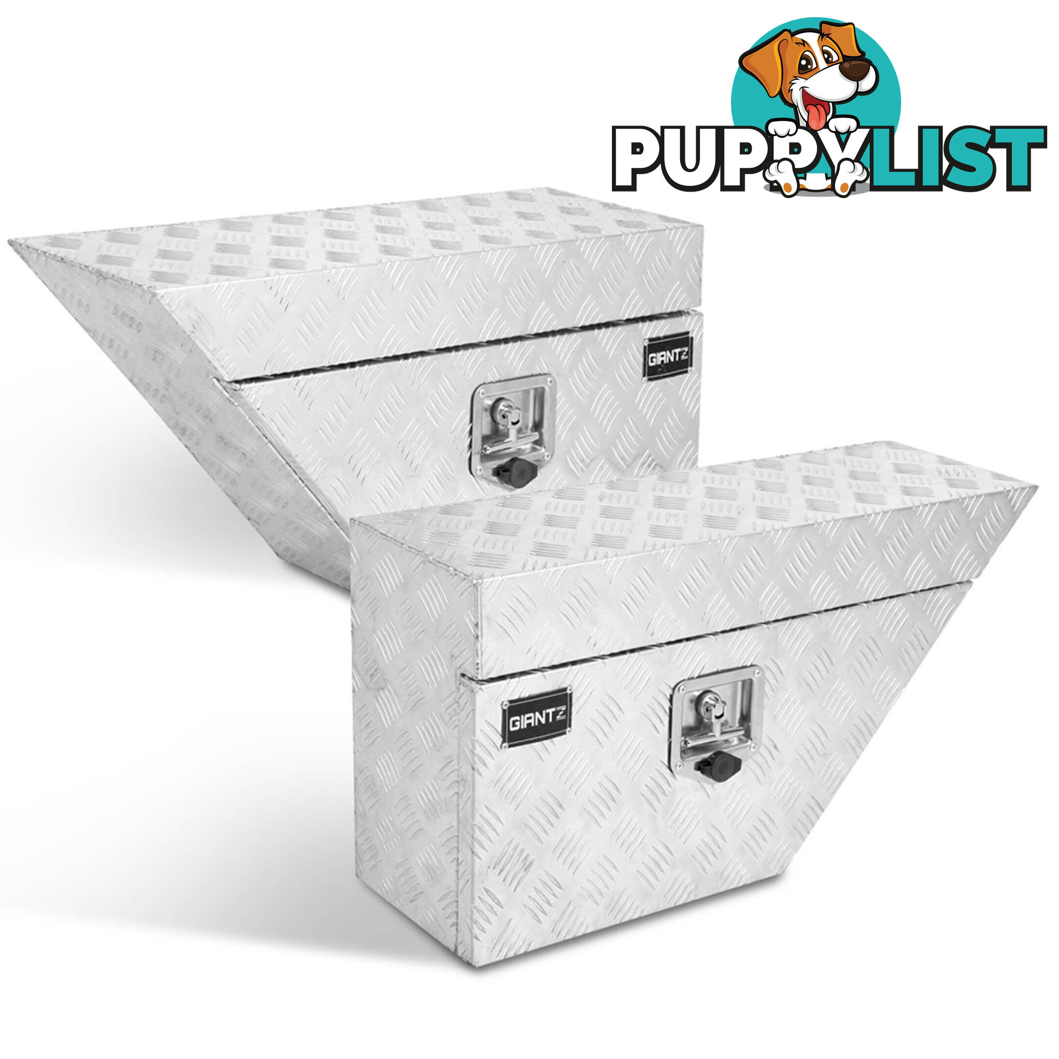 Set of 2 Aluminium Under Tray Tool Boxes