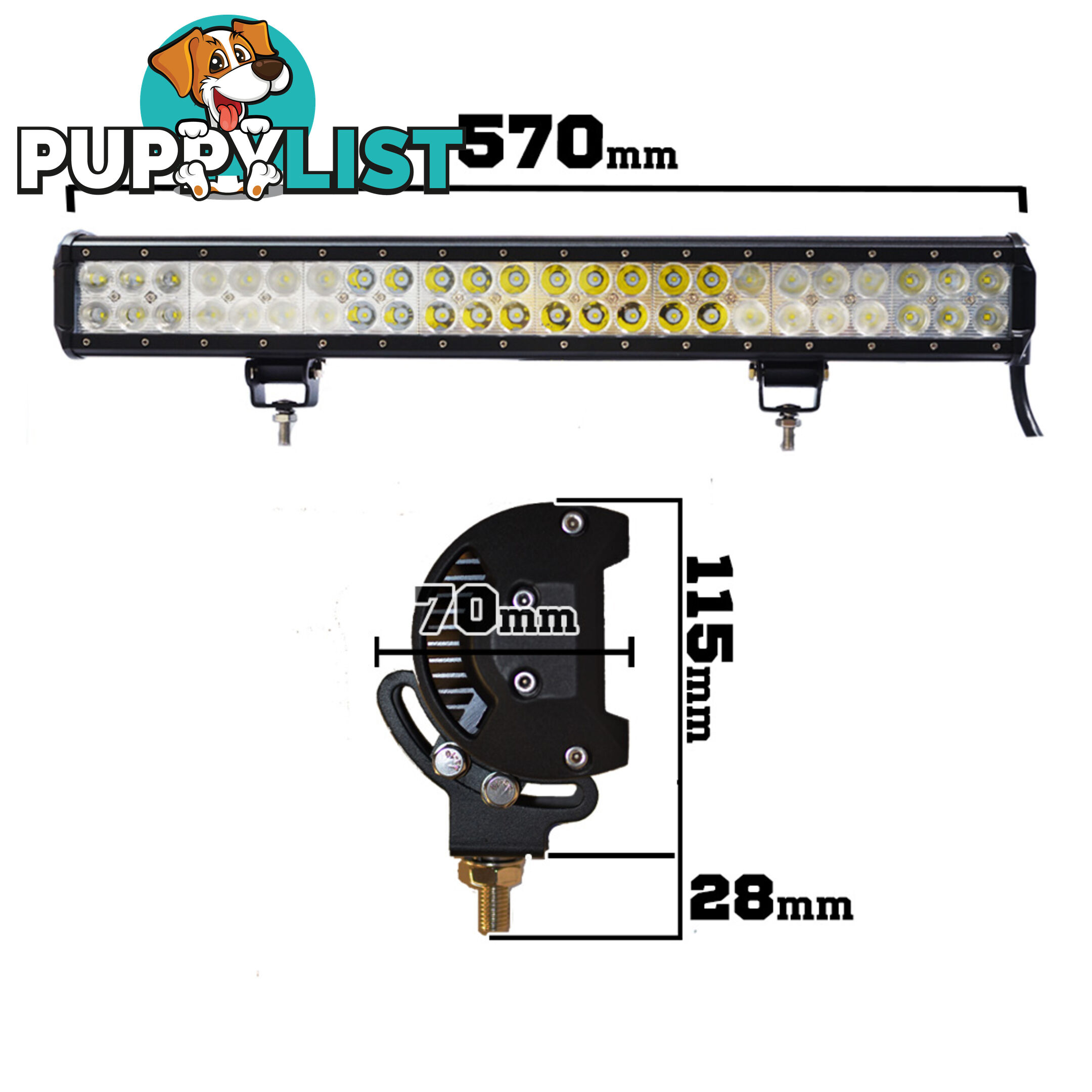 23inch 240W Philips LED Light Bar Spot Flood Combo Lumileds Offroad Work Lamp