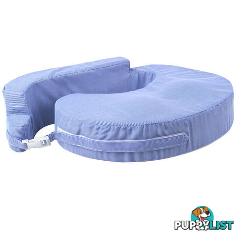 Baby Breast Feeding Support Memory Foam Breastfeeding Pillow Zip Cover Blue