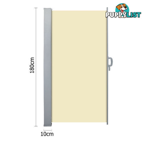 Retractable Side Awning Shade 180cm Beige