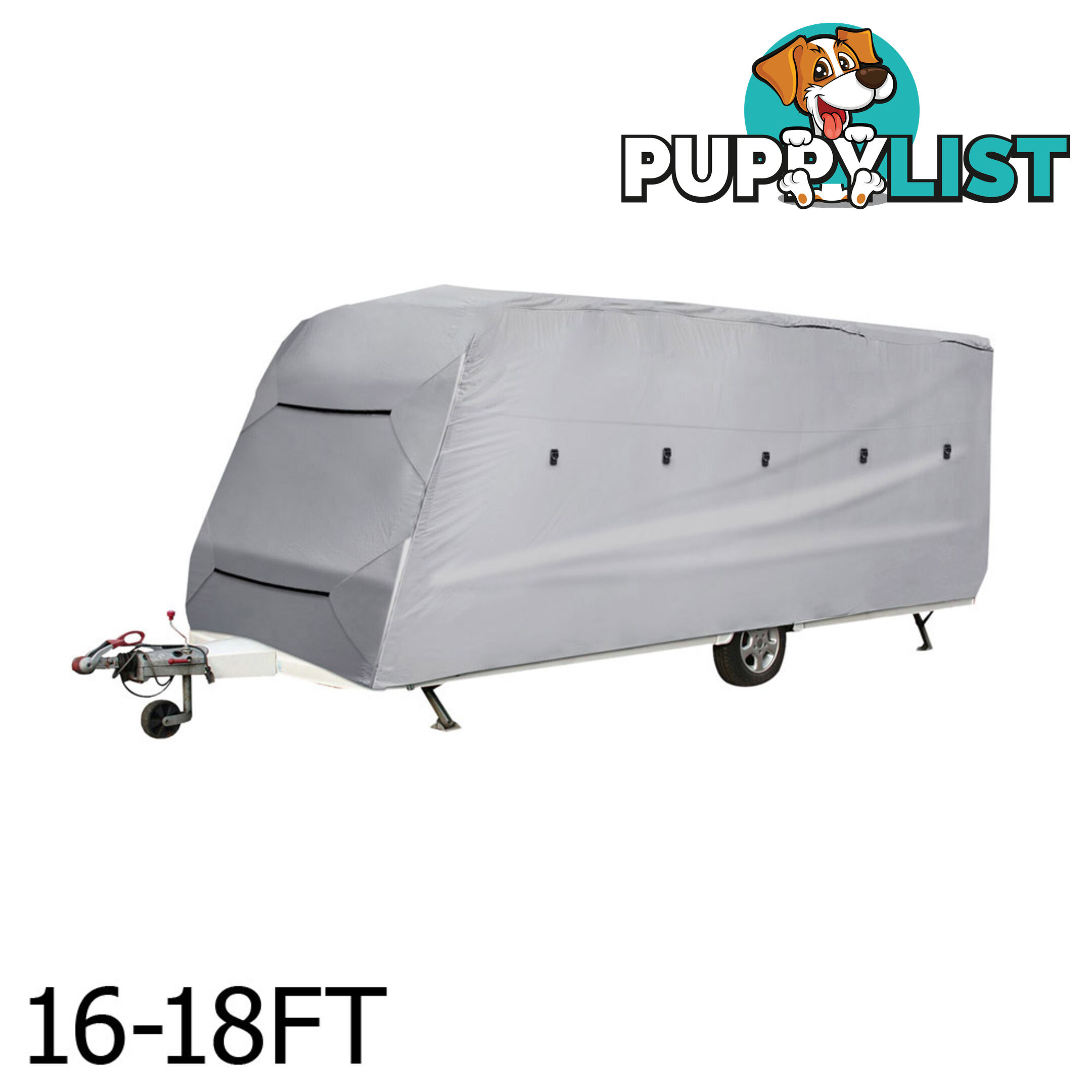 4 Layers Caravan Campervan Cover 16-18FT 4 Sides Open Covers Zips UV Waterproof