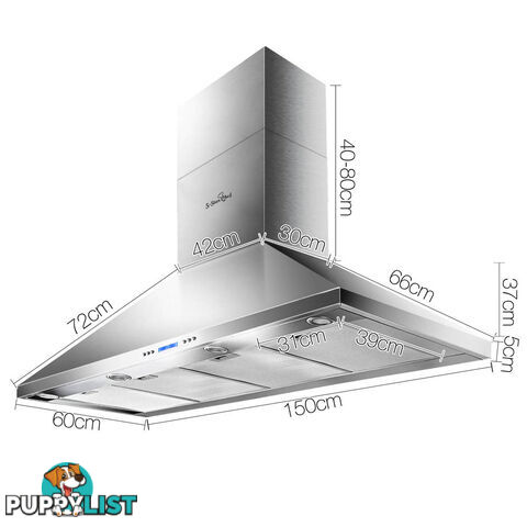 5 Star Chef Double Motor Rangehood 1500mm