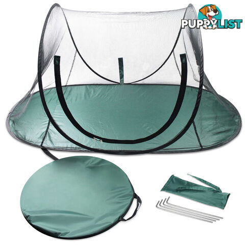 Portable Pet Dog Puppy Cat Playpen Tent Outdoor Exercise Mesh Enclosure Cage