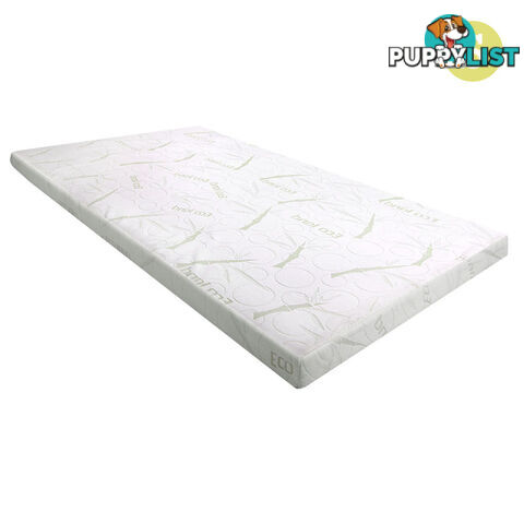 8cm Cool Gel Memory Foam Mattress Topper Eco-Friendly Bamboo Fabric Cover Single