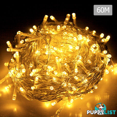 500 LED Fairy Lights Outdoor Christmas Wedding String Party Light Warm White