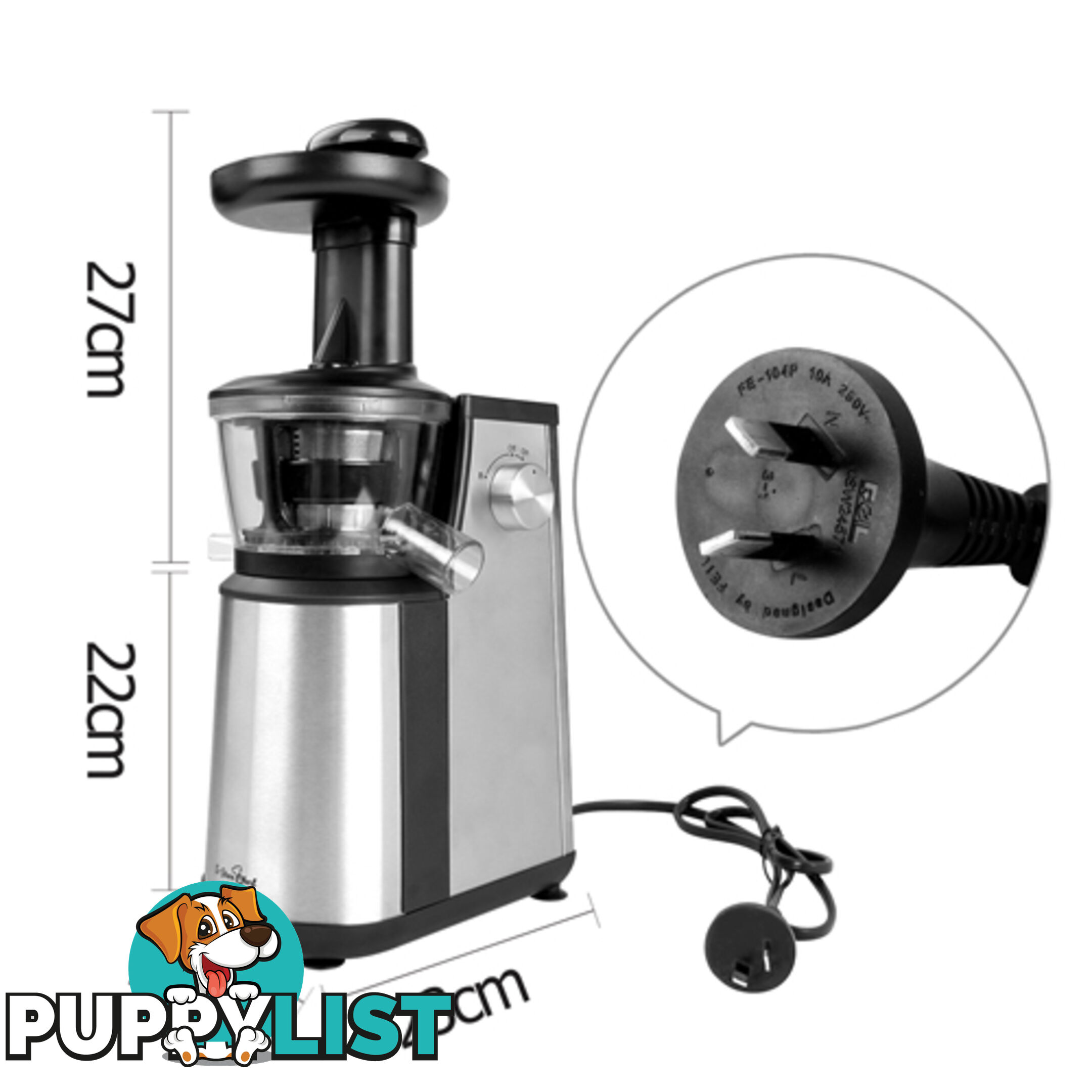 Auto Stainless Steel Cold Press Slow Juicer Fruit Vegetable Maker Processor