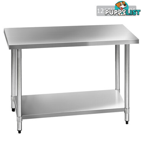 Commercial Stainless Steel Kitchen Work Bench Food Preparation Table Top 1219mm