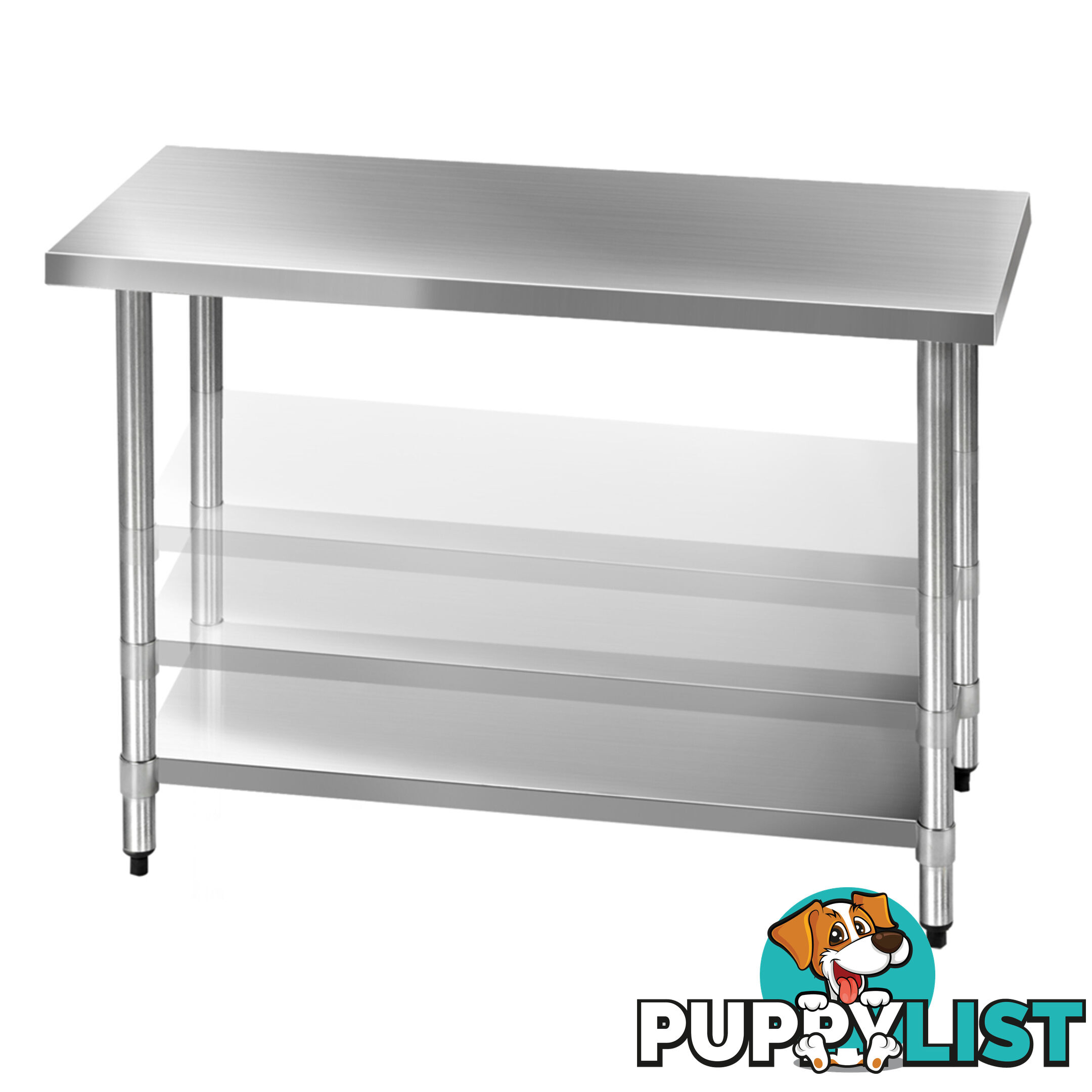 Commercial Stainless Steel Kitchen Work Bench Food Preparation Table Top 1219mm