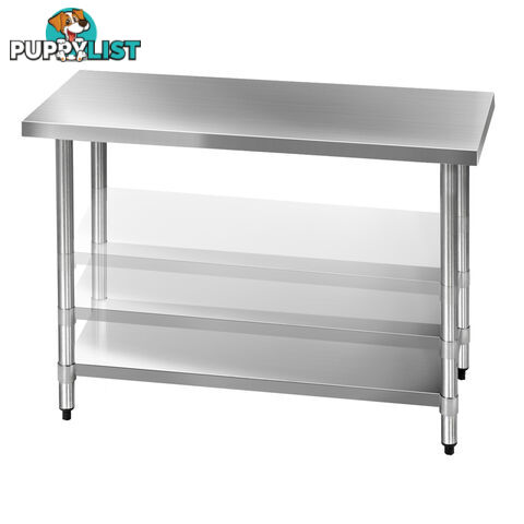 Commercial Stainless Steel Kitchen Work Bench Food Preparation Table Top 1219mm