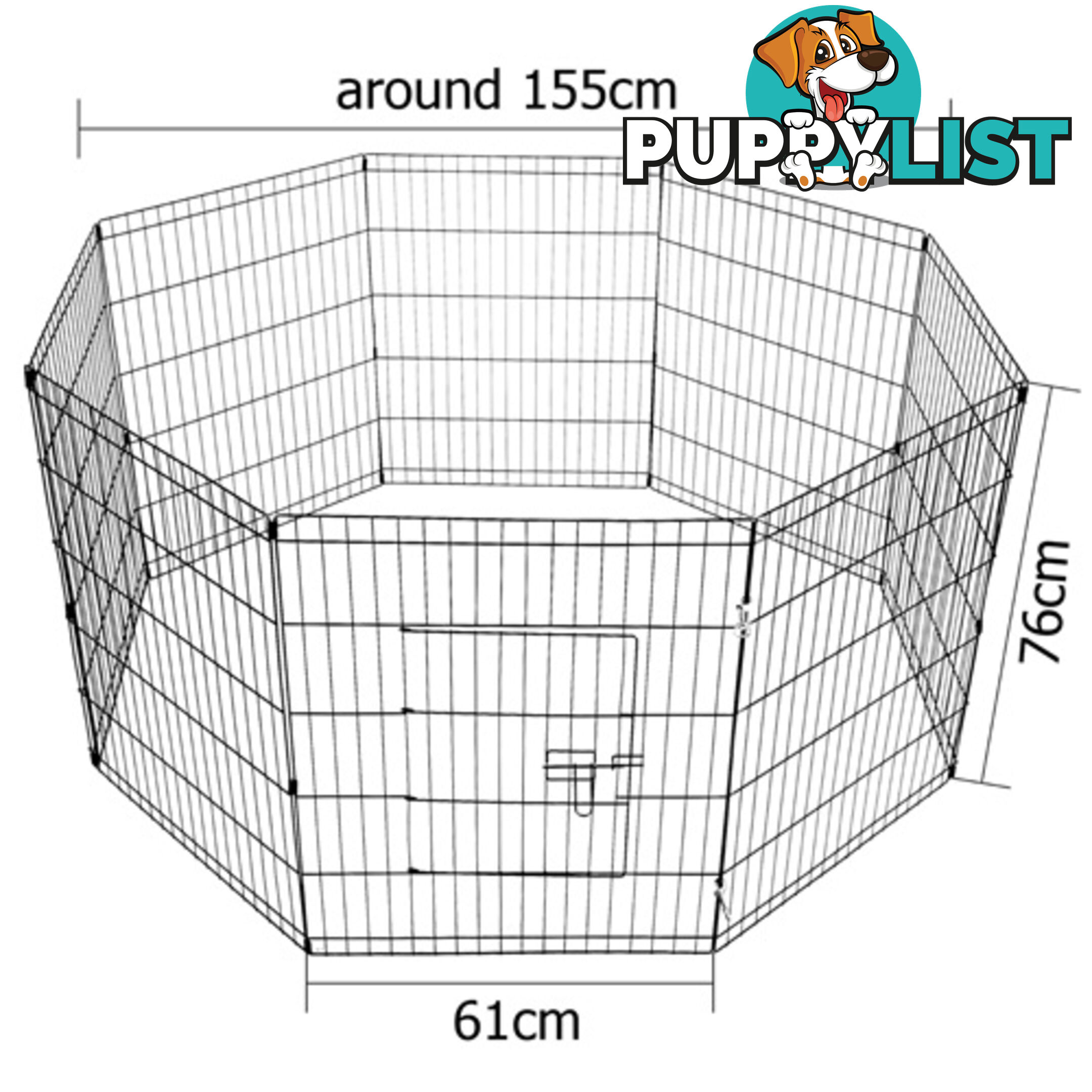 8 Panels Pet Dog Exercise Playpen 30 Inch