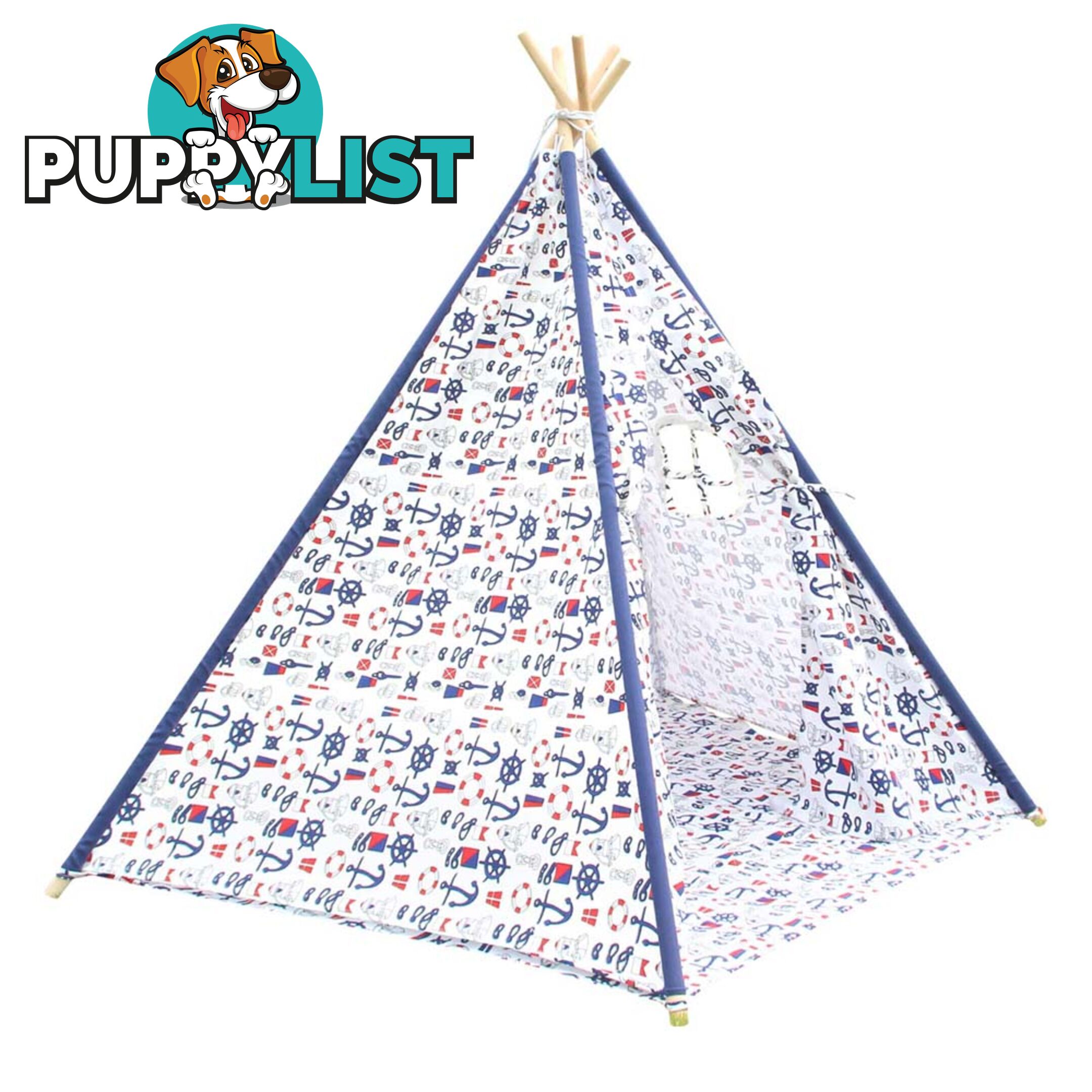 Children Canvas Play Tent Kids Teepee Pretend Playhouse Outdoor Indoor Tipi