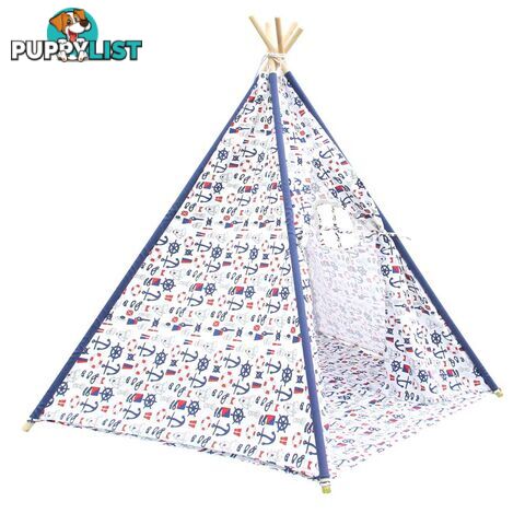 Children Canvas Play Tent Kids Teepee Pretend Playhouse Outdoor Indoor Tipi