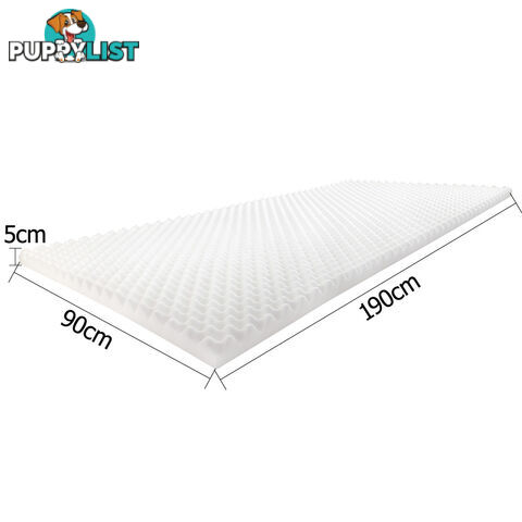 Premium 5cm Egg Crate Mattress Topper Anti-bacterial Underlay Protector Single