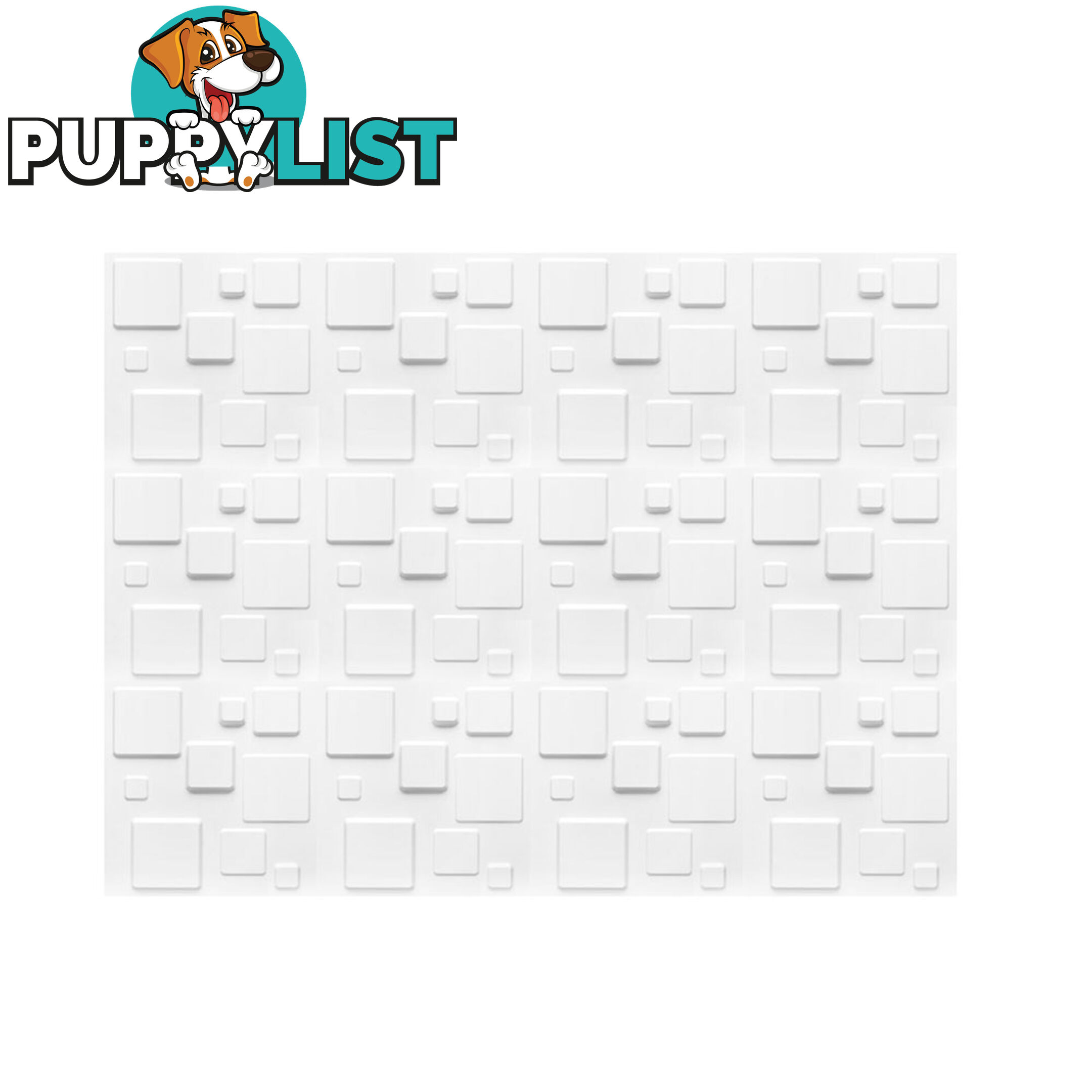 12 Pcs 3D Square Design Wall Panel