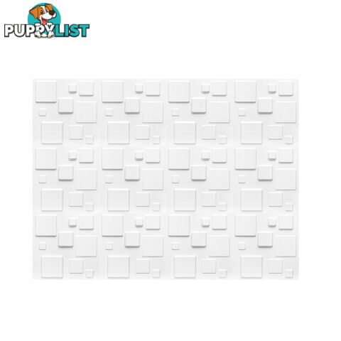 12 Pcs 3D Square Design Wall Panel