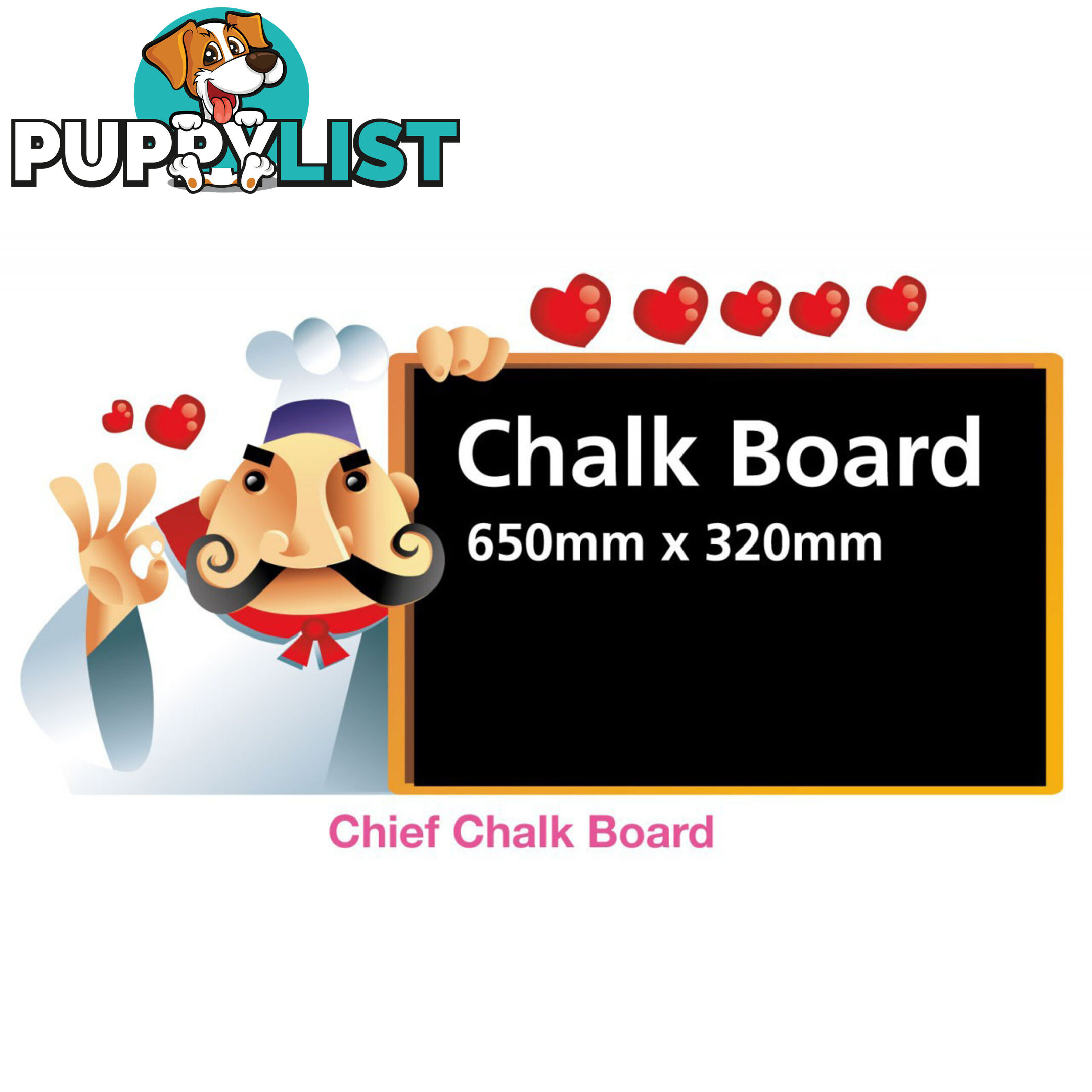 Funky Chef Menu Chalk Board Black Board Wall Stickers