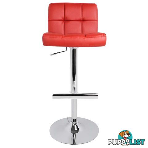 2 x PU Leather Gas Lift Bar Stool Kitchen Office Pub Barstool Swivel Chair Red