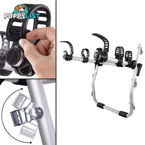 Foldable Aluminium Strap-On 3 Bicycle Bike Rack Carrier