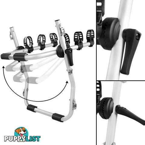 Foldable Aluminium Strap-On 3 Bicycle Bike Rack Carrier