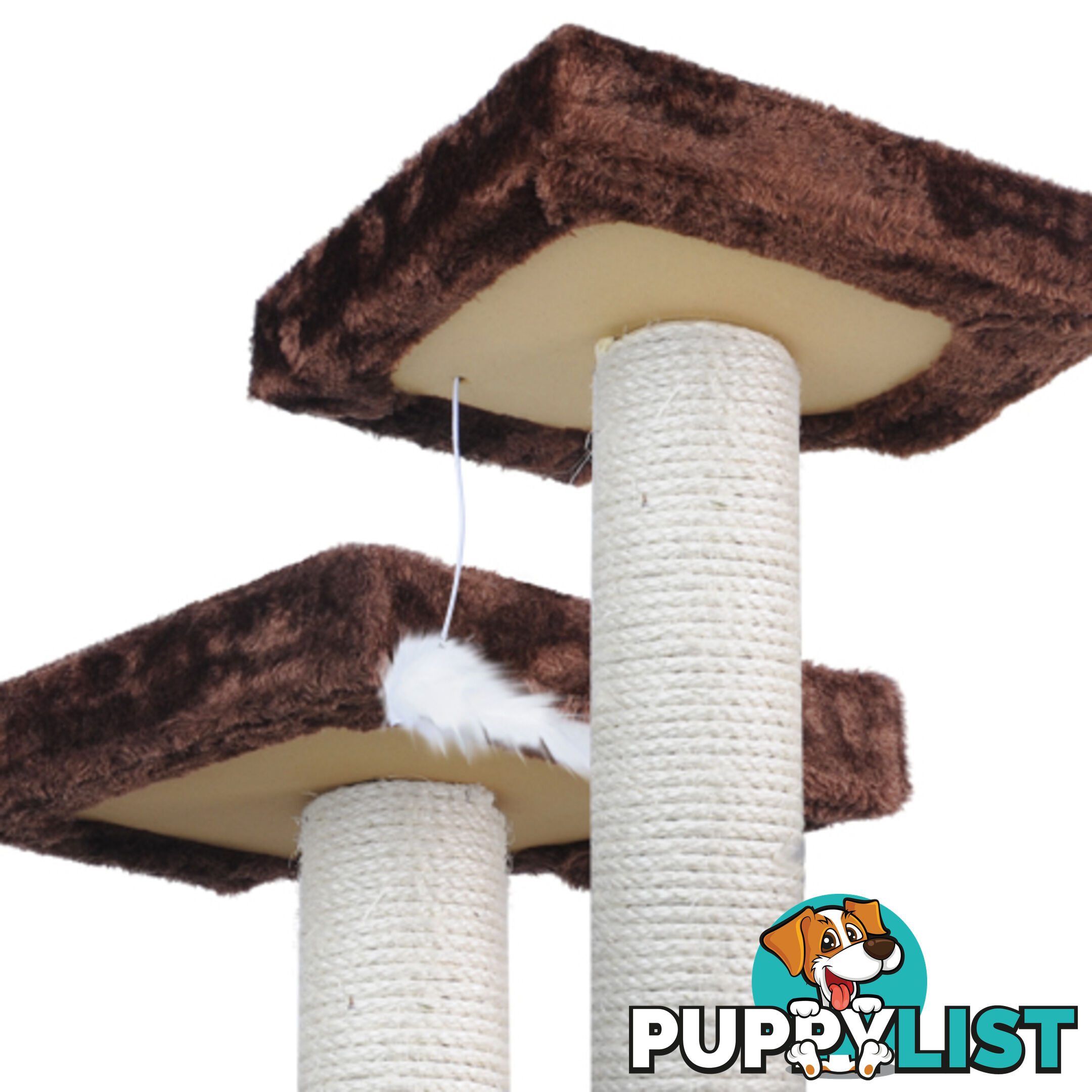 150cm Cat Scratching Poles Pet Post Furniture Tree Gym House Climber Condo Brown